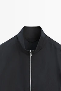 Veste à col montant en coton mélangé