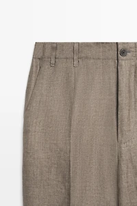 Faded total look 100% linen pants