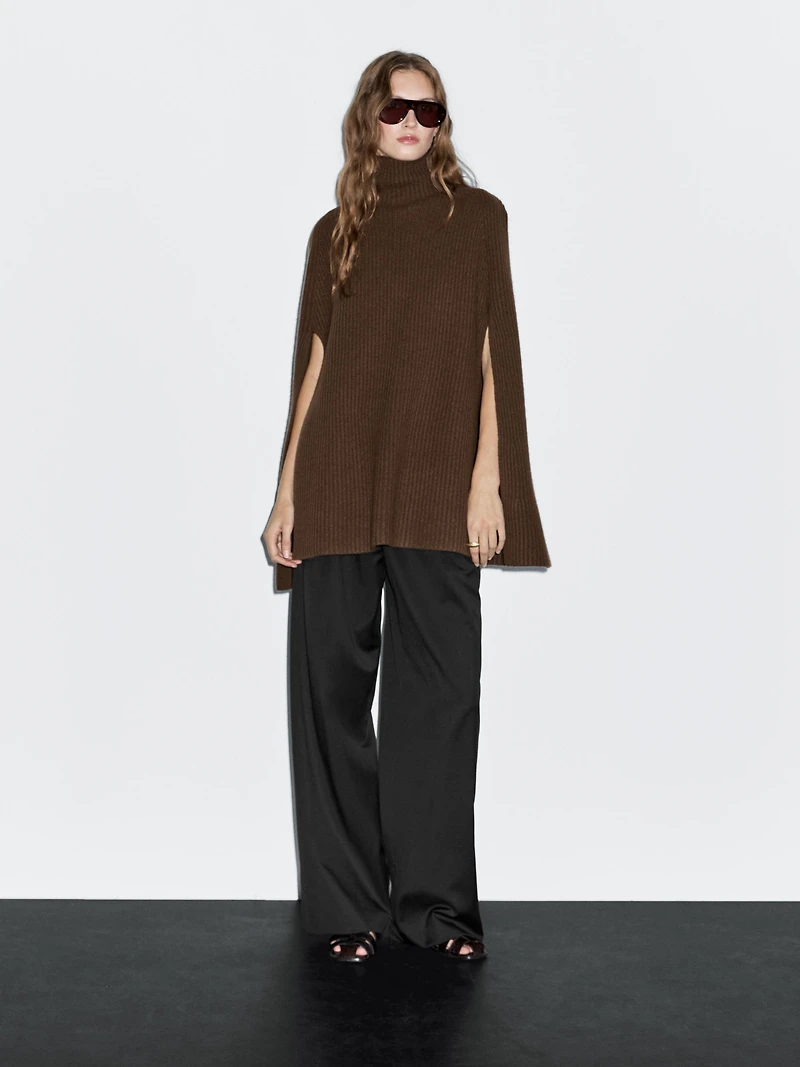 100% wool knitted coat