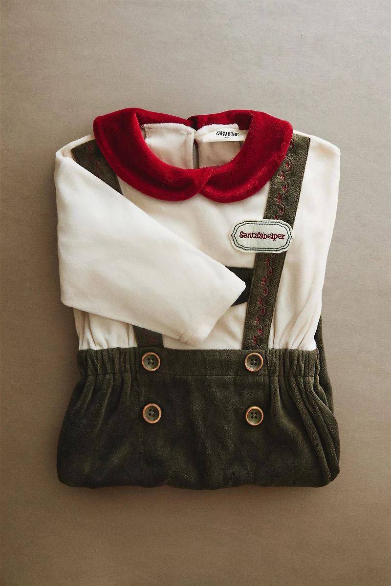 CHRISTMAS ELF BABY ROMPER