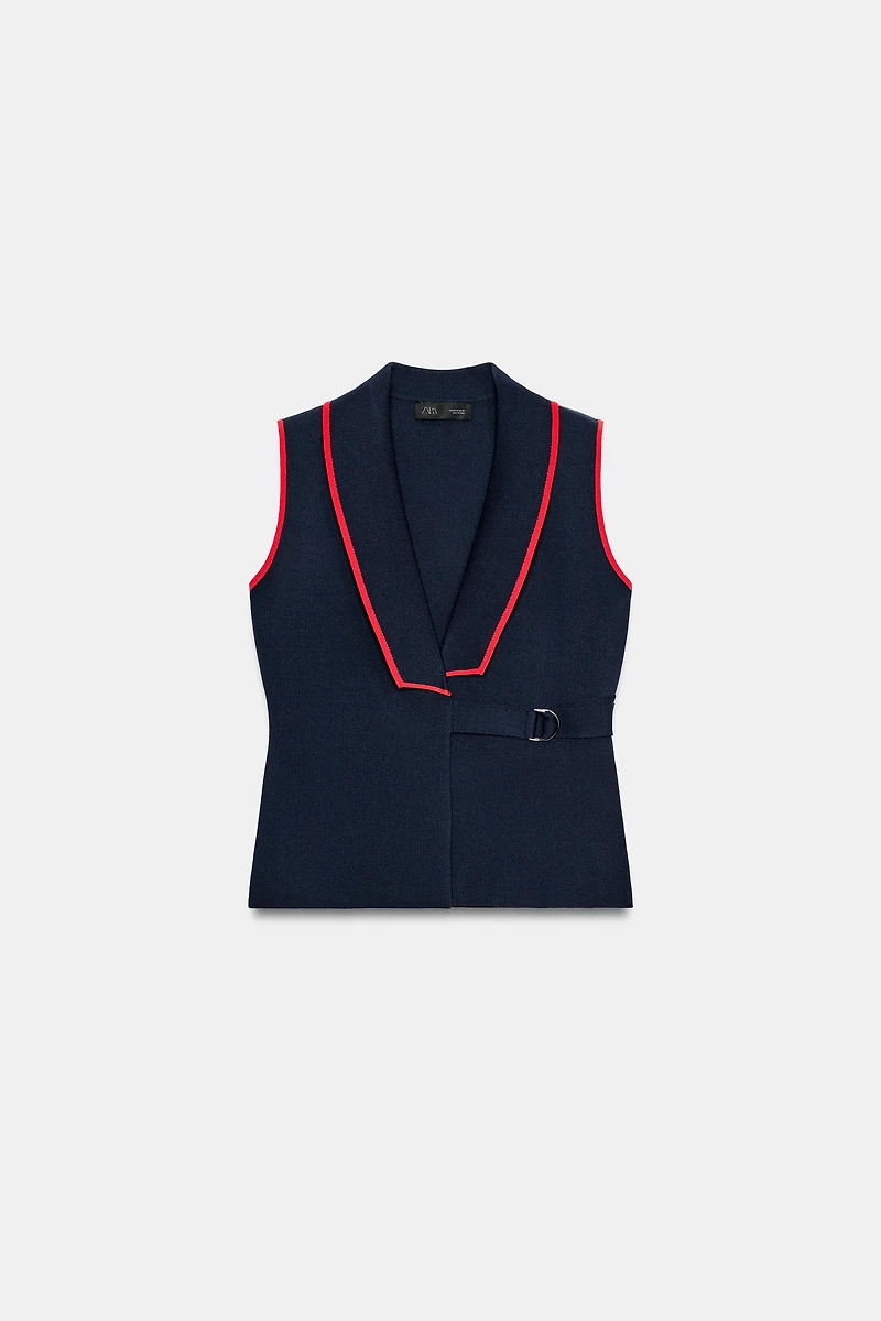 BUCKLE DOUBLE BREASTED VEST