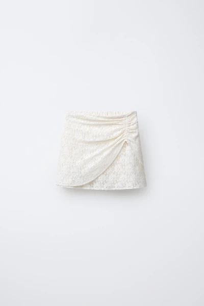 JUPE DENTELLE DRAPÉE