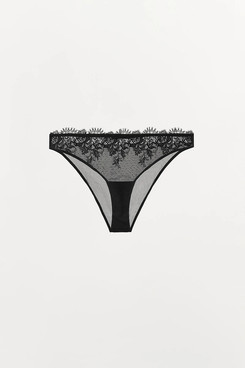 DOTTED MESH LACE PANTIES