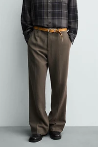 FLARE FIT VISCOSE - LINEN SUIT PANTS