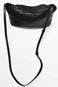 Braided nappa leather bag