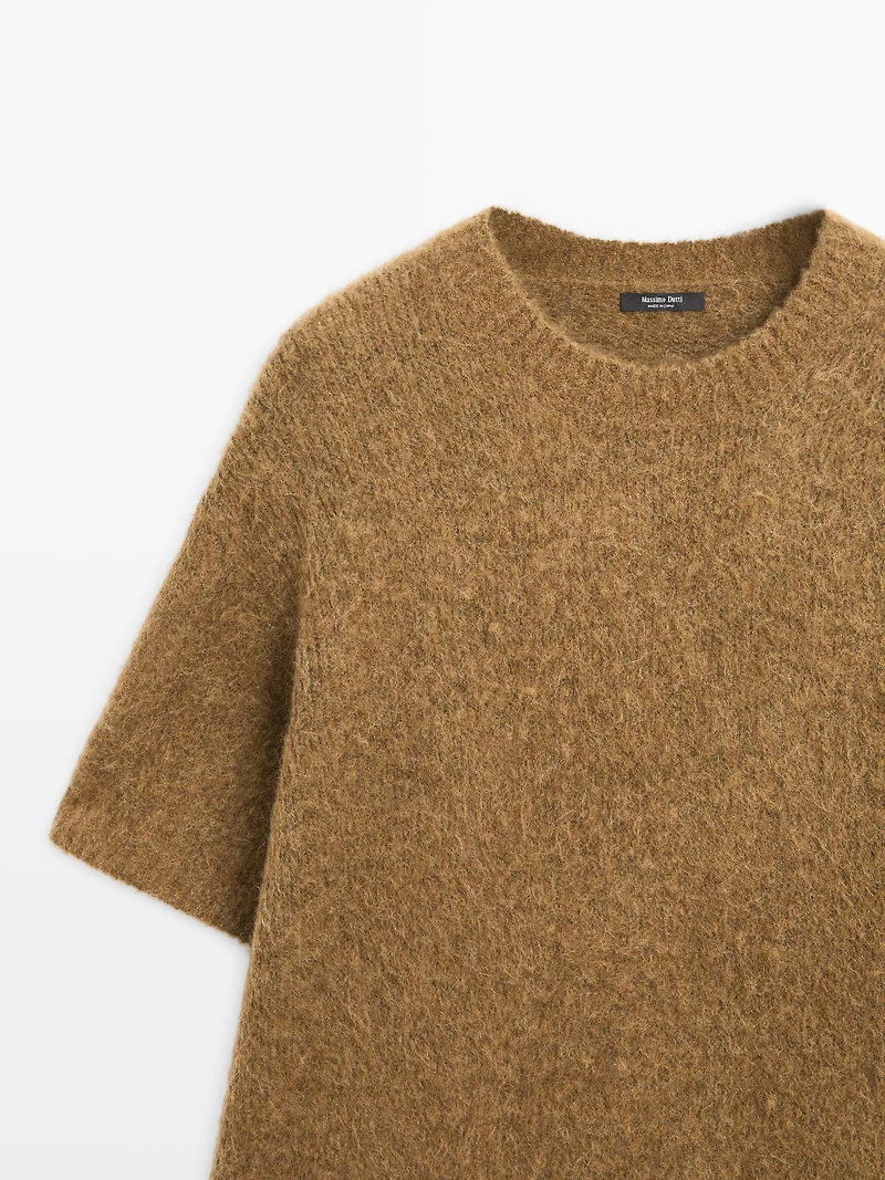 Oversize alpaca and wool knit sweater