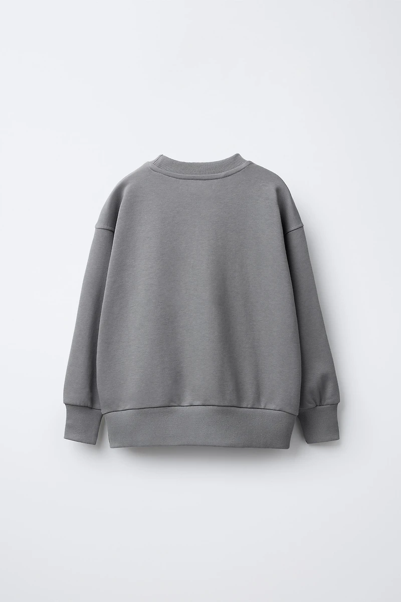 TEXT PRINT SWEATSHIRT AND JOGGER PANTS SET
