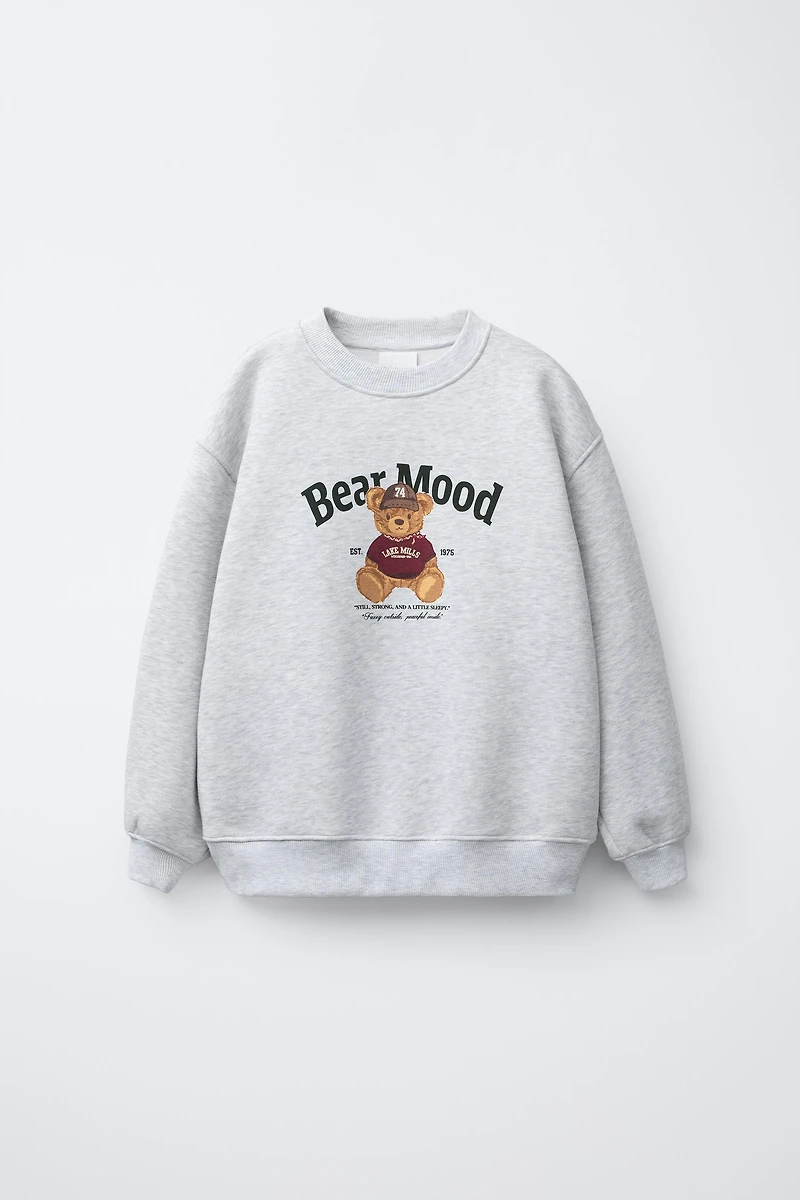 BEAR PRINT SWEATSHIRT