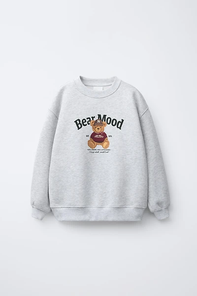 BEAR PRINT SWEATSHIRT