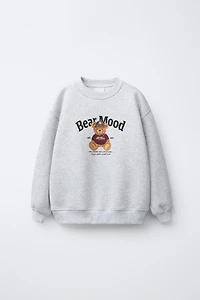 BEAR PRINT SWEATSHIRT