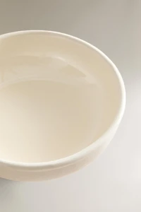 EARTHENWARE FRUIT BOWL WITH STAND