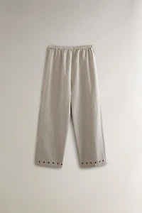 GATHERED STRIPED CHRISTMAS PAJAMA SET (SET OF 2)