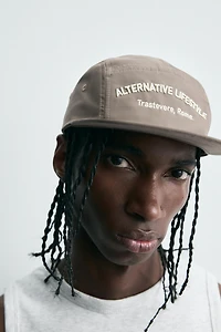EMBROIDERED FLAT VISOR CAP