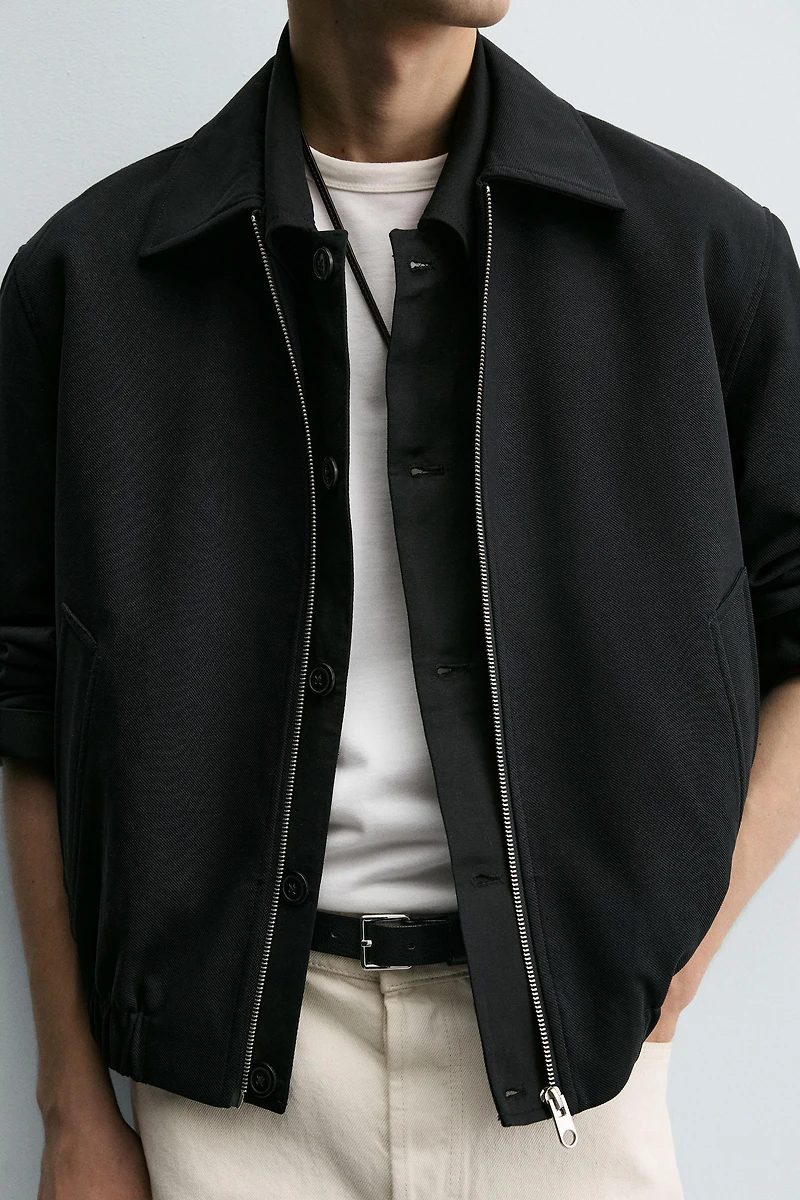 TEXTURED TWILL JACKET