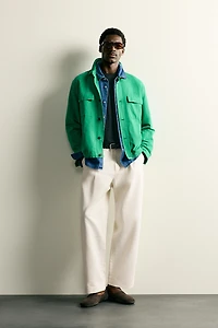 COTTON LINEN REGULAR FIT OVERSHIRT