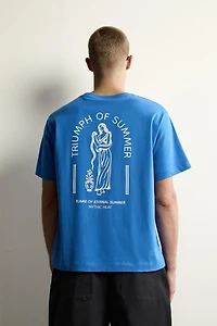 RELAXED FIT COMBINED EMBROIDERED T-SHIRT