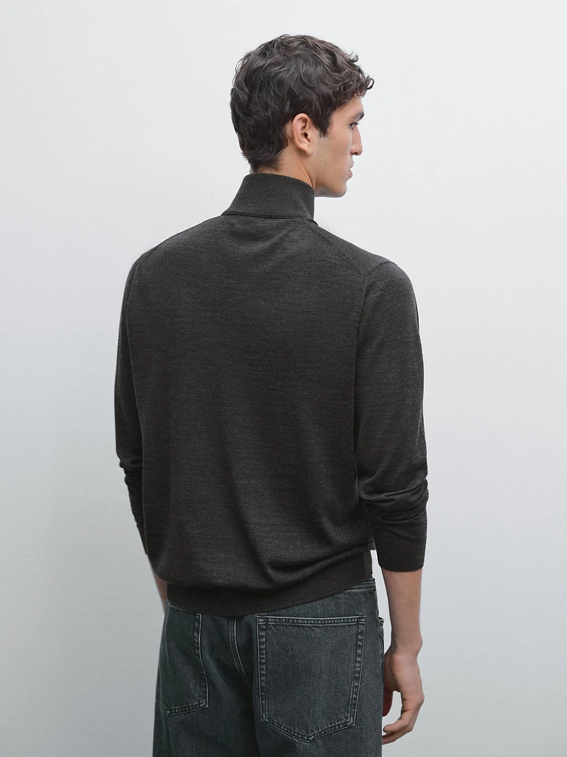 Quarter-zip knit sweater