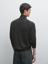 Quarter-zip knit sweater