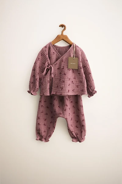 ZARA TIMELESS - ENSEMBLE TEXTURE FLEURS