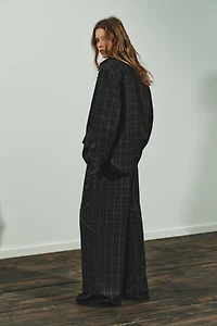 HIGH-WAISTED PLAID PANTS