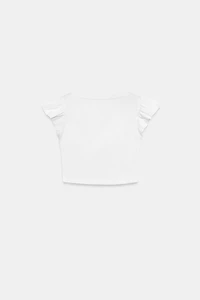 SHORT SLEEVE RUFFLE T-SHIRT