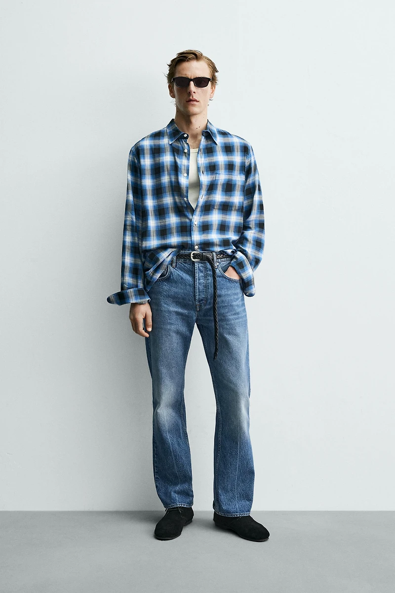 FLOWY PLAID SHIRT AARON LEVINE X ZARA