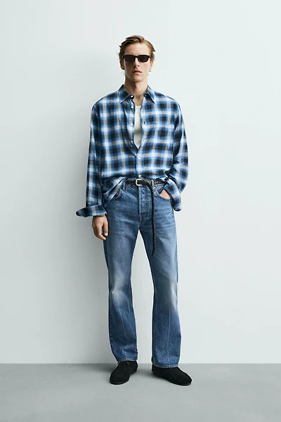 FLOWY PLAID SHIRT AARON LEVINE X ZARA