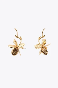 TEXTURED FLOWER EARRINGS