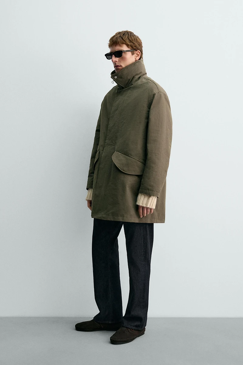 COMBINATION COLLAR TECHNICAL PARKA AARON LEVINE X ZARA