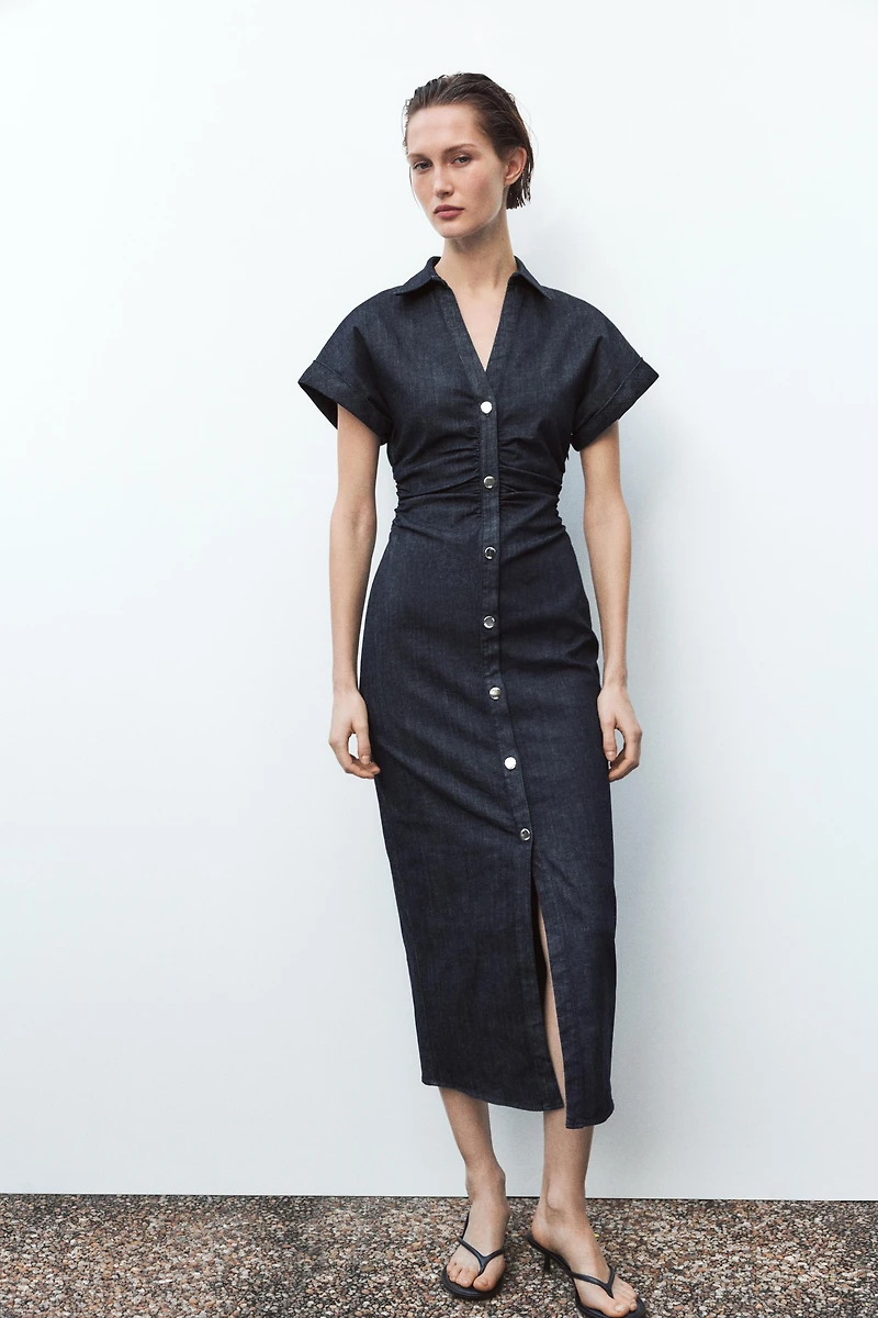 Z1975 DENIM MIDI DRESS