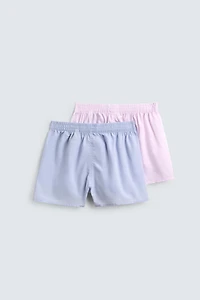 TWO-PACK OF COMBINED POPLIN BOXERS
