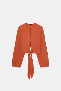 CROPPED TIE TOP
