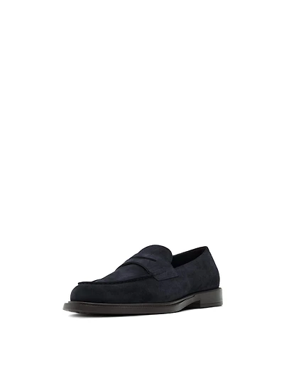 Split leather penny loafers
