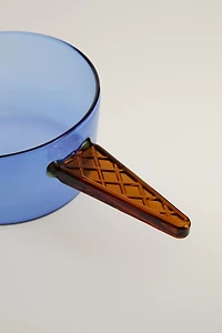 BOROSILICATE GLASS ICE CREAM BOWL WITH HANDLE