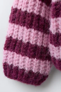 STRIPED CHUNKY CARDIGAN