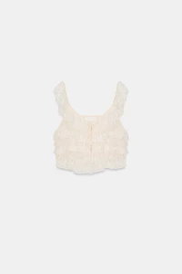 RUFFLED LACE TOP
