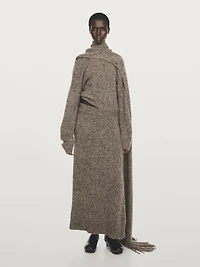 100% cashmere knit midi skirt