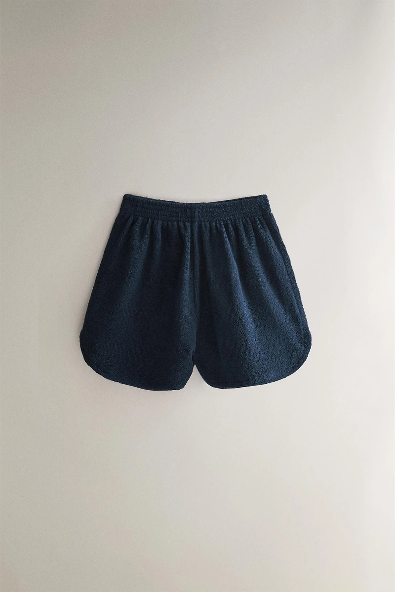 SHORT DE PLAGE EN COTON ÉPONGE