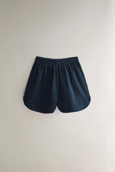 SHORT DE PLAGE EN COTON ÉPONGE