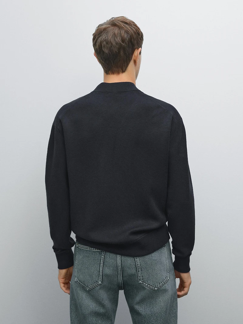 Cardigan style bomber