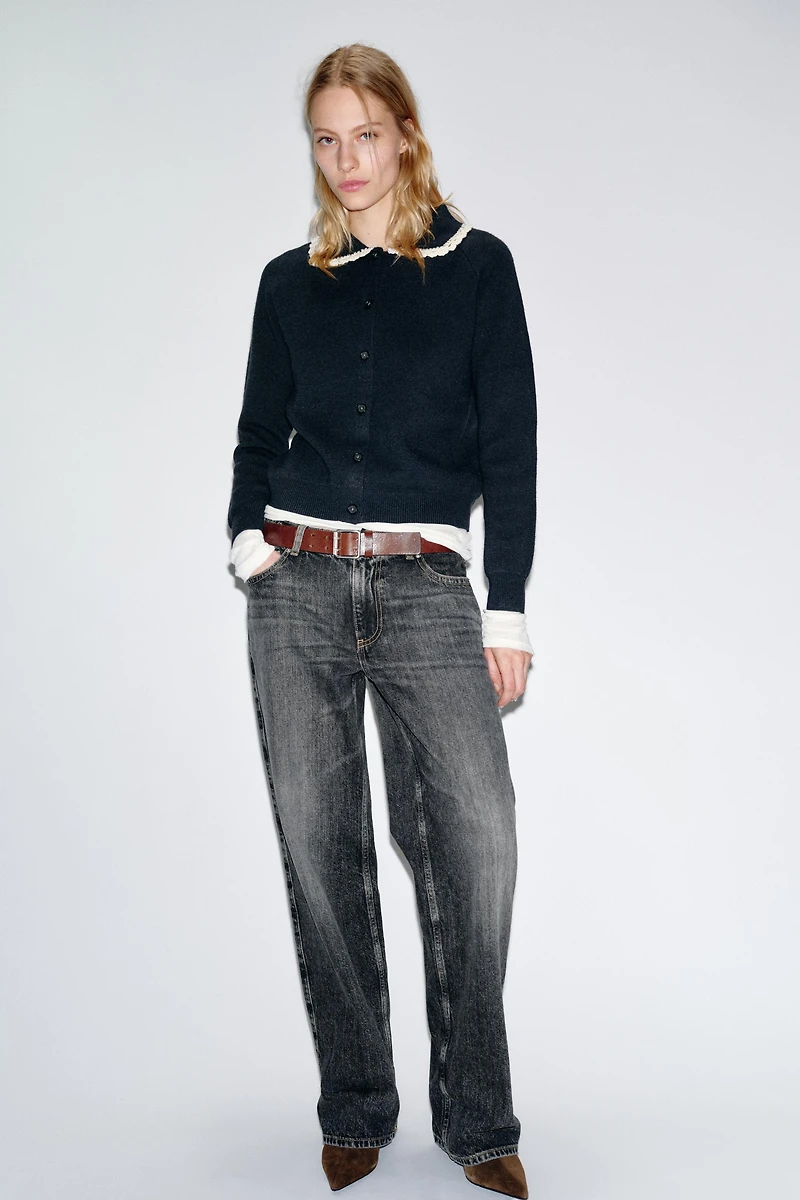 PETER PAN COLLAR CARDIGAN