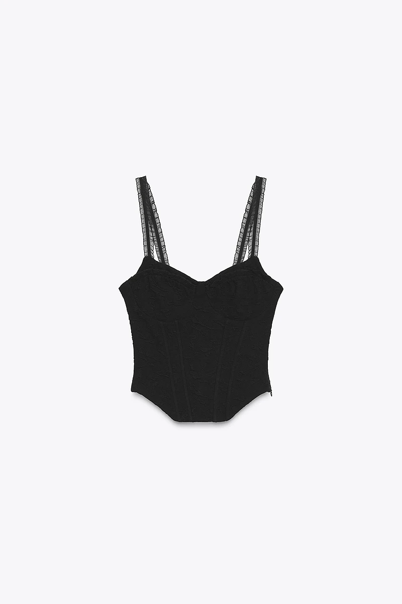 JACQUARD CORSET TOP