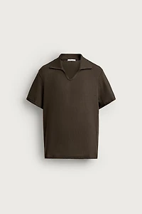 REGULAR FIT OPEN-KNIT POLO