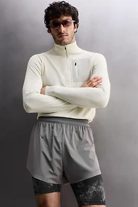 T-SHIRT TECHNIQUE COL ZIPPÉ
