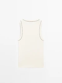 T-shirt 100 % coton détail contrastant