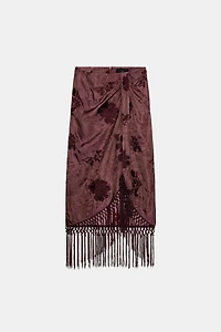 JUPE PARÉO BRODERIES FRANGES