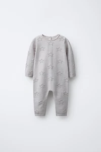 LONG KNIT JUMPSUIT WITH EMBROIDERED STARS