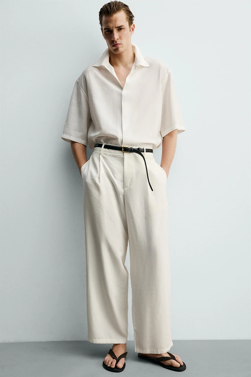 PANTALON FLUIDE À PLIS LATÉRAUX