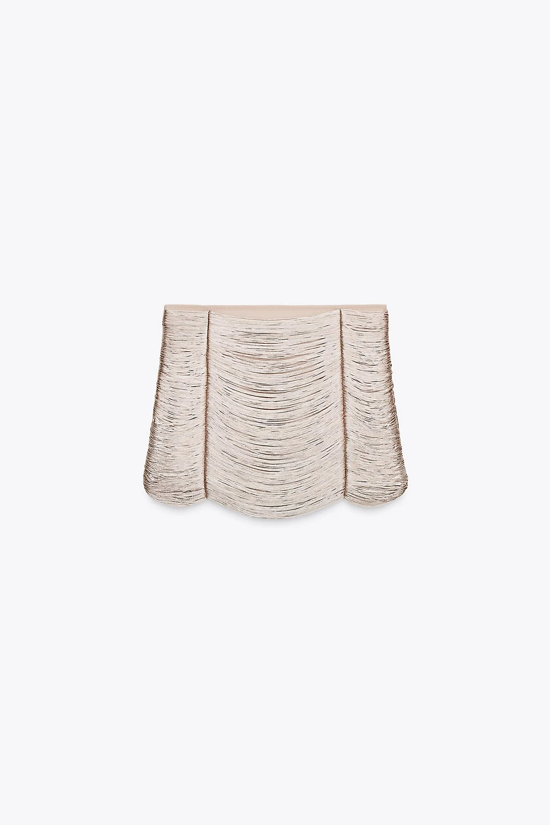 FRINGED MINI SKIRT