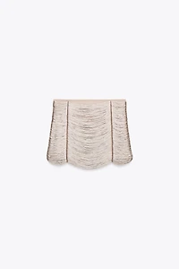 FRINGED MINI SKIRT